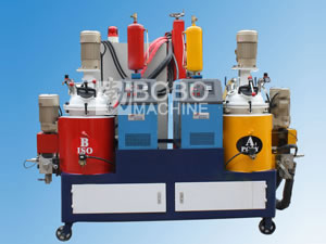 Máquina de injeção para espuma elastomérica de poliuretano
